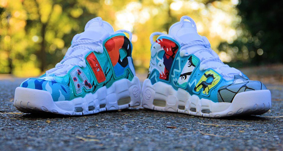 Pop Art Painting Pops Up on Nike Air More Uptempo Custom – TIP SOLVER